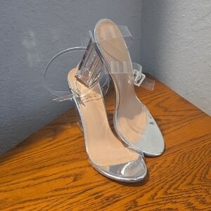 Elegant Silver Women's Heels